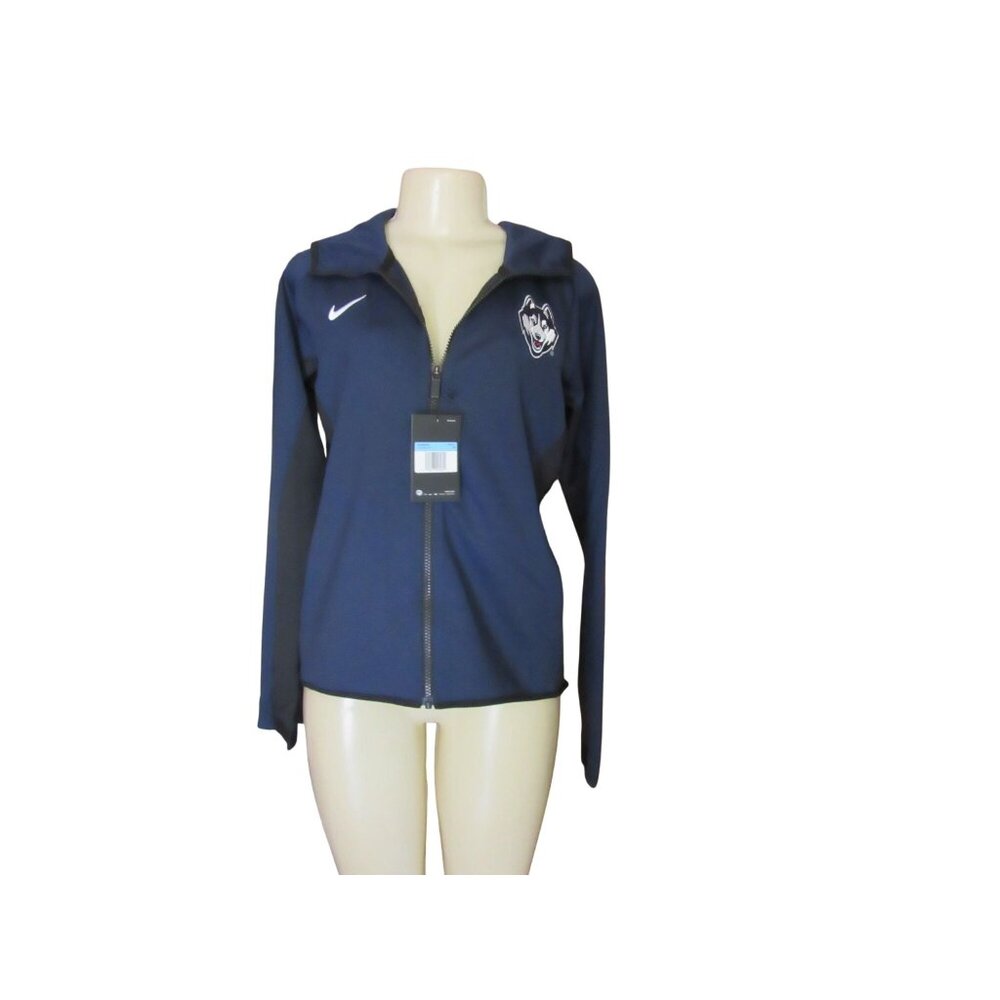 NWT Nike Womens UCONN Huskies Basketball Team Jacket M Blue Dri-FIT